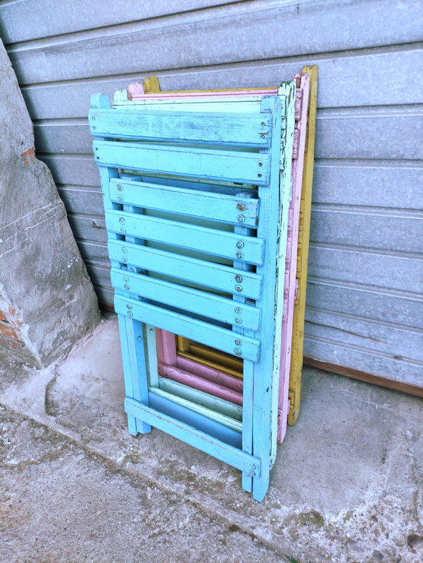 silla plegable espectaculo circo madera 45-77x40x42 t200u